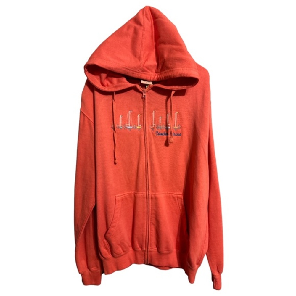 New England Maine Hoodie Worldwide Sportswear Embroidered Sweatshirt Large